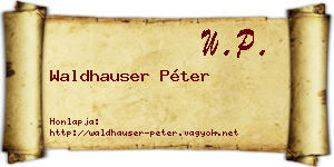 Waldhauser Péter névjegykártya