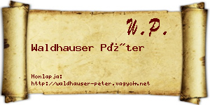 Waldhauser Péter névjegykártya